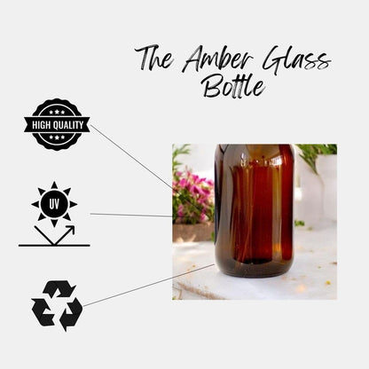 Avalon 250ml Amber Glass Soap Dispenser with Metallic Pump