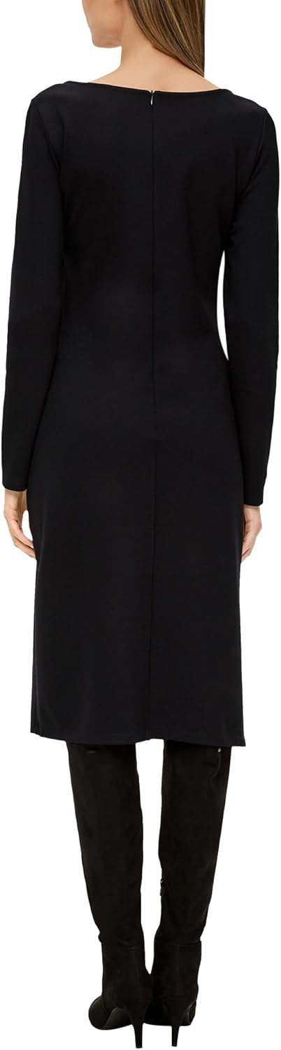 s.Oliver Black Label Viscose Mix Jersey Ruffle Dress