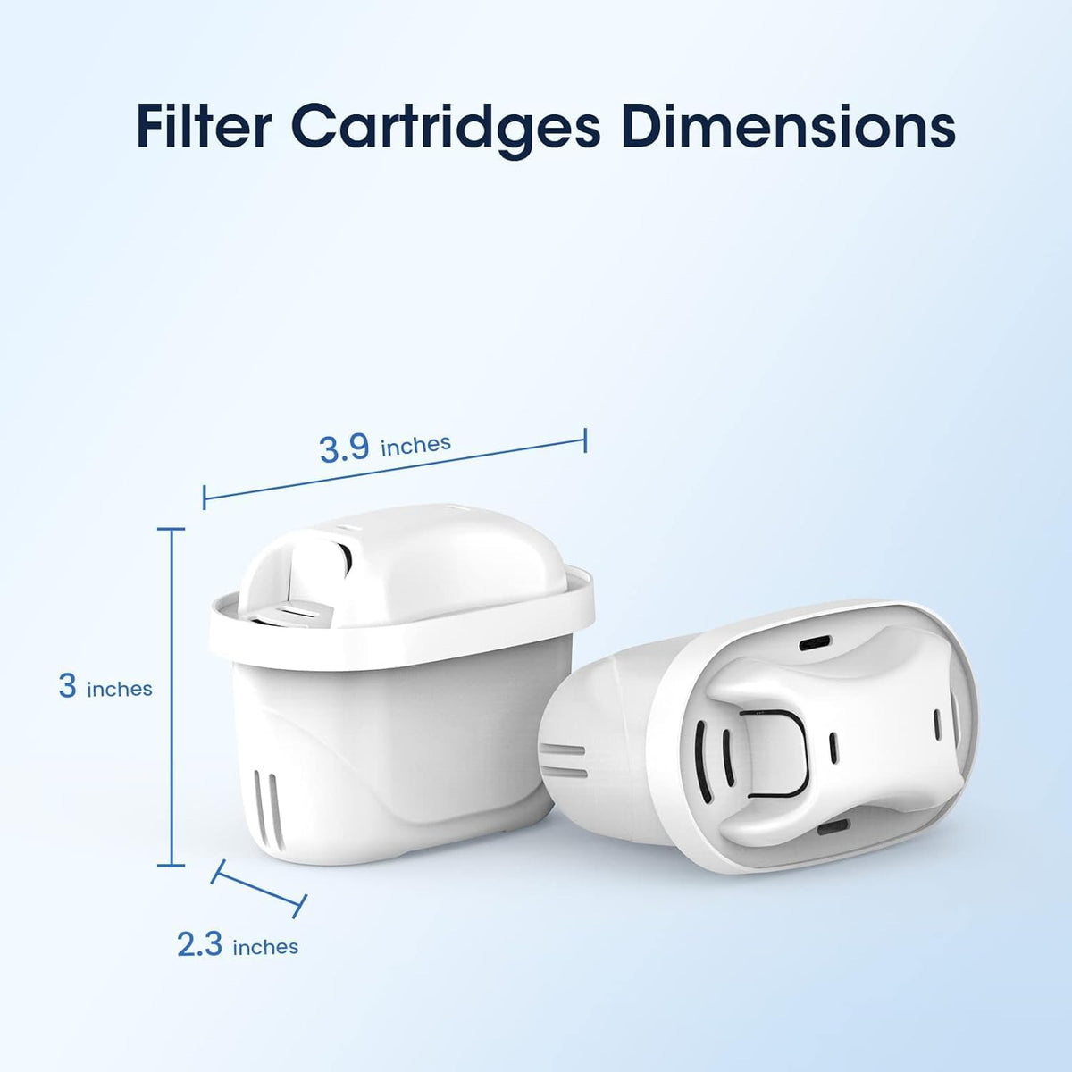 GLACIER FRESH GF-59 Water Filter Cartridges Compatible with Brita Maxtra+