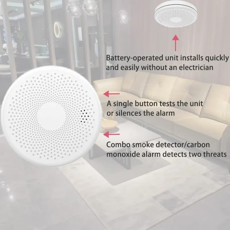 Digital Life WiFi Smoke and Carbon Monoxide Detector Sensor White