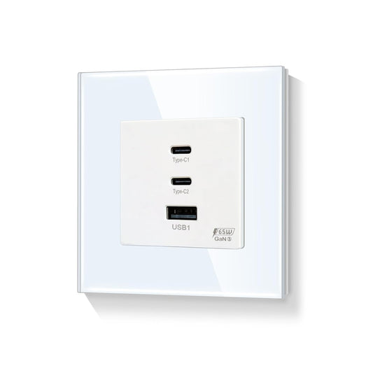 LIAONFOY 65W Super Fast Charging Wall Socket with USB-C & USB-A