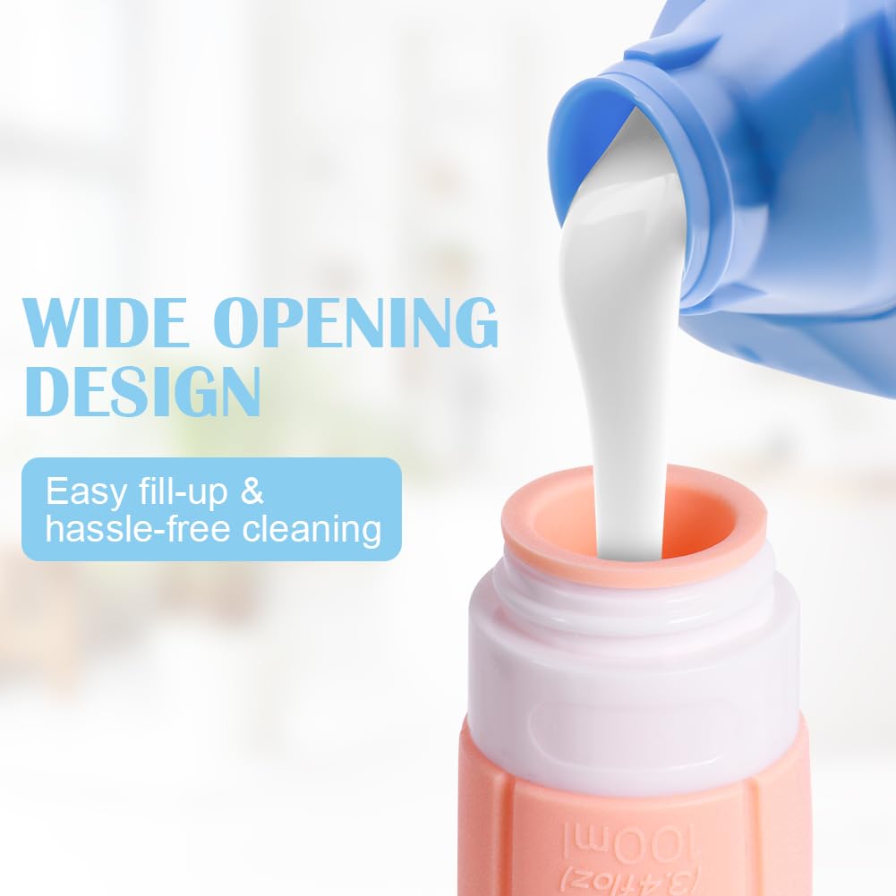 OSDUE Silicone Travel Bottles 4-Pack 100ml Leak-Proof Refillable