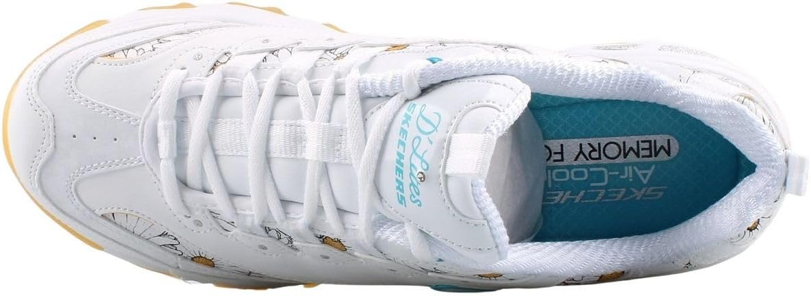 Skechers D'Lites Daisy Dream Women's Floral Synthetic Leather Sneaker