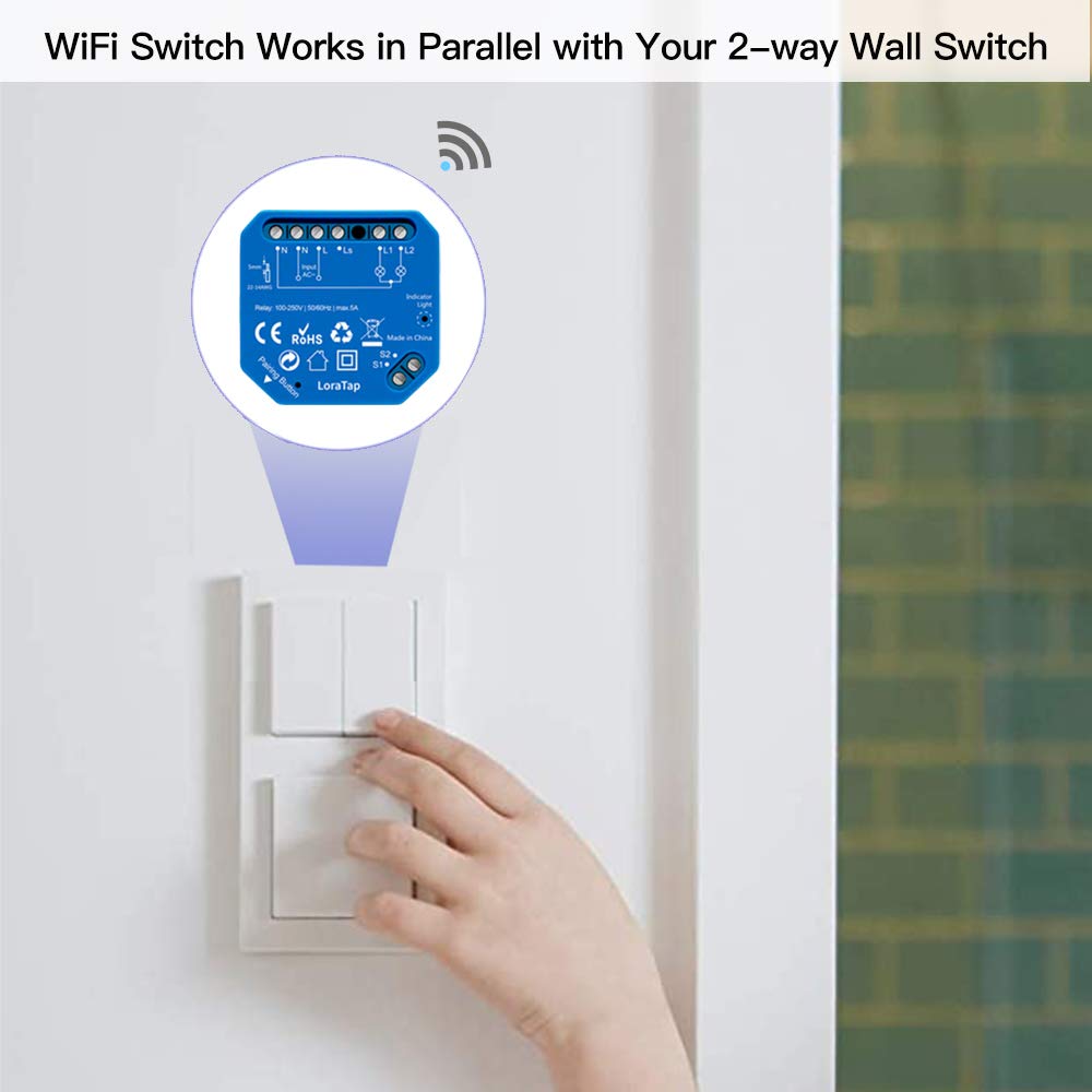 LoraTap Alexa Dual WiFi Smart Switch – 2‑Channel, 5A, 1100W