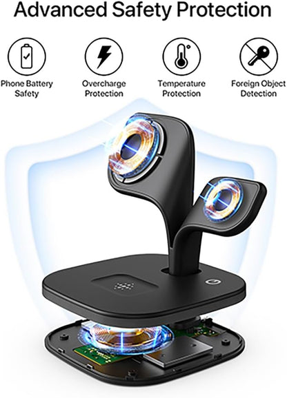 EXW YM-UD22 3-in-1 Wireless Charging Station for MagSafe