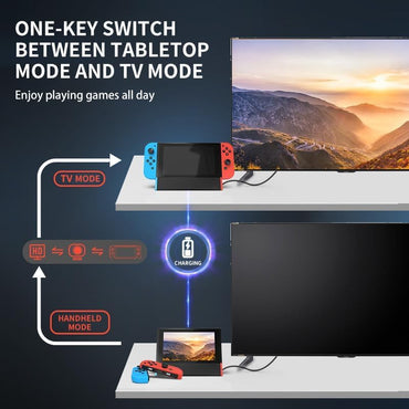 SiWiQU TV Dock for Nintendo Switch/OLED Portable Docking Station 4K HDMI Type-C 2xUSB Charging Stand Replacement