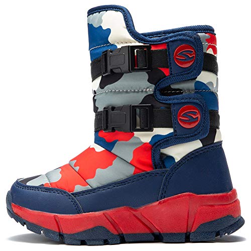 UBFEN Girls Winter Snow Boots: Warm, Waterproof, Slip-Resistant High-Top Shoes