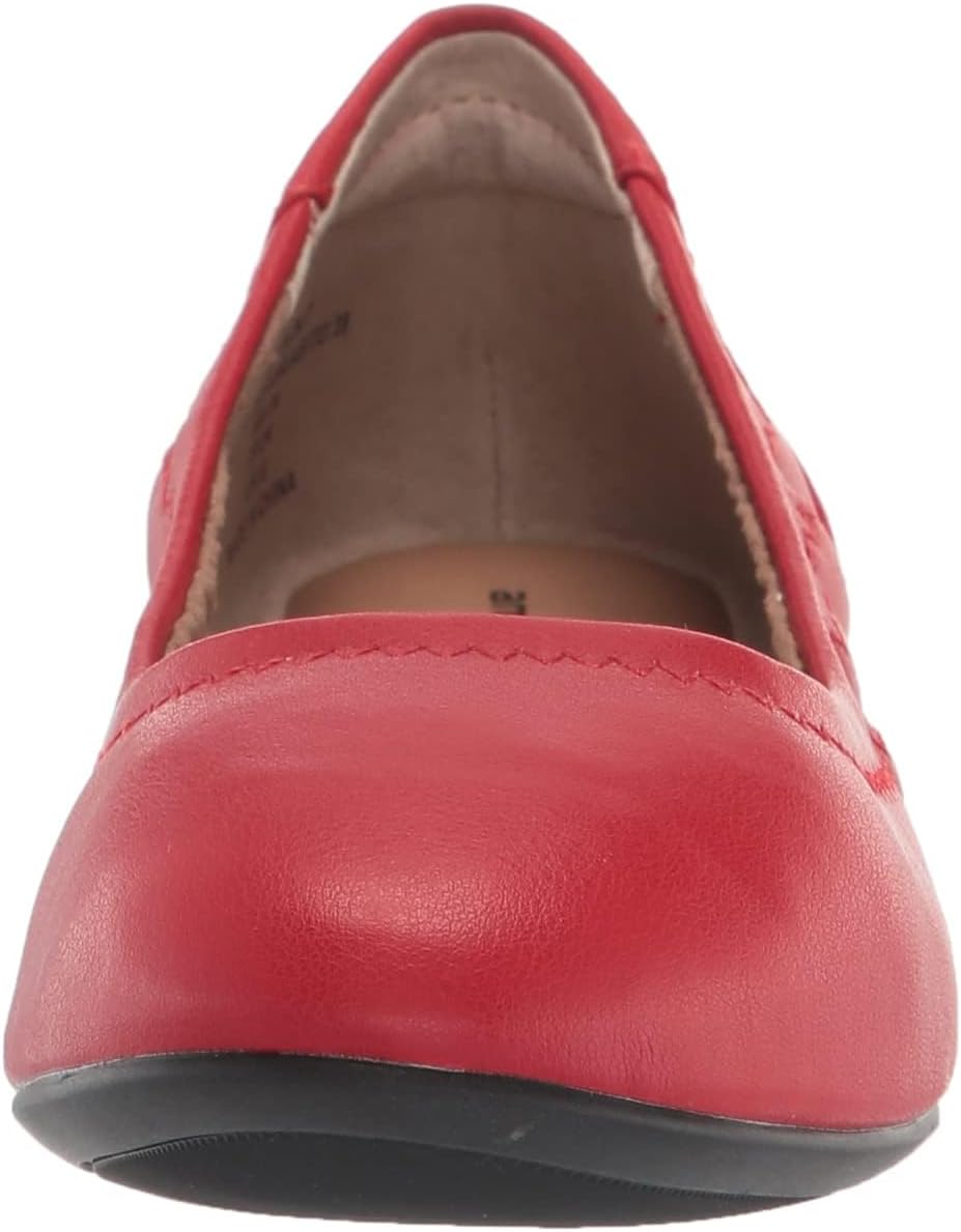 Amazon Essentials Women's Belice Bright Red Ballet Flat Slip-On