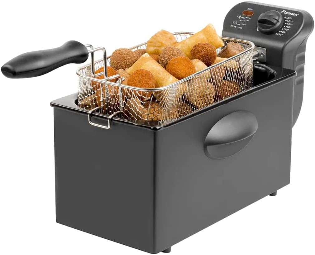 Bestron 2000W Deep Fryer 3.5L Cool Zone Black
