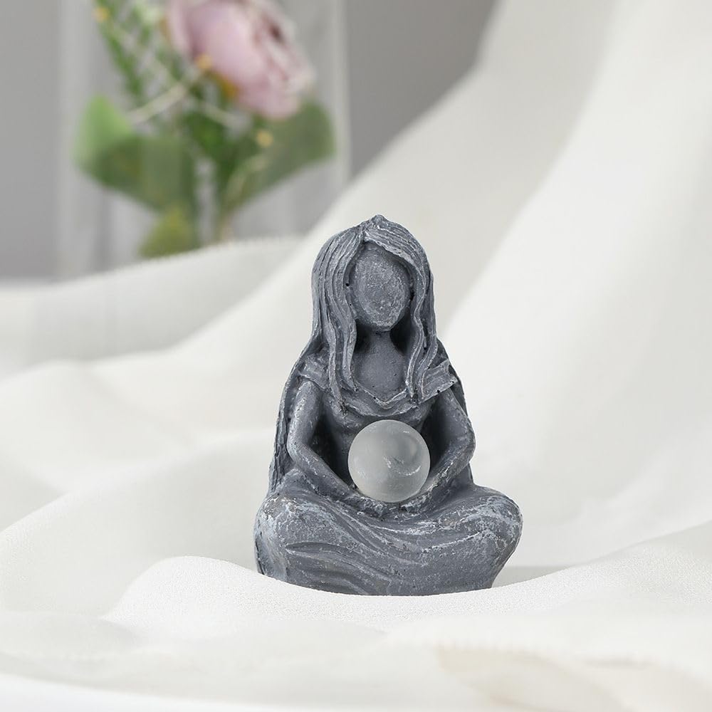 Industrial Piston Skull Resin Sculpture with Rotating Gears