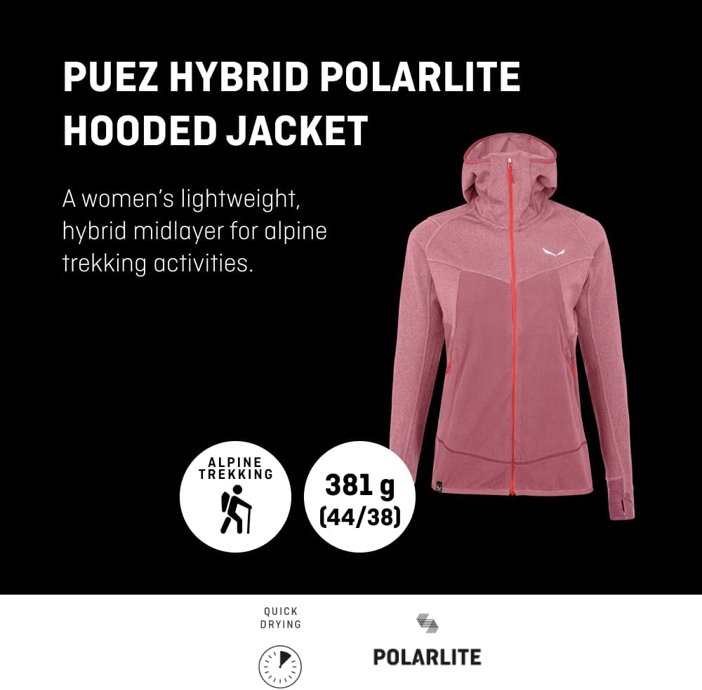 Salewa Puez Hybrid Polarlite Hooded Women's Softshell Fleece Jacket