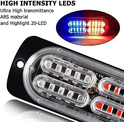 SHANJIA LED-20T 20LED Car Side Marker Lights 4-Pack