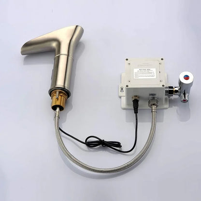 Gangang Brushed Nickel Touchless Waterfall Faucet - Hot & Cold - Gomix Brands Outlet