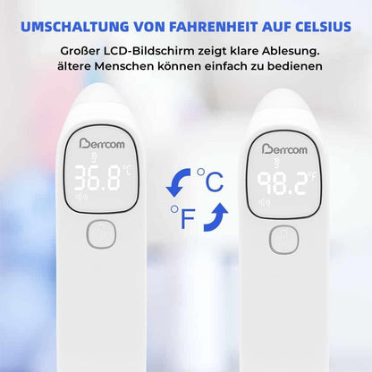 Berrcom Dual-Mode Contactless Forehead and Ear Thermometer with Fever Alarm