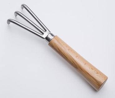 Premium Bonsai Hook with Wooden Handle – Stainless Steel, Firm Grip