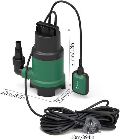 VOUNOT 750W Submersible Sewage Pump with Float Switch – 14,000 L/h