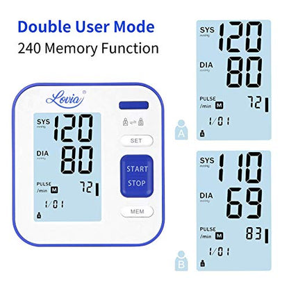 LOVIA Accurate Automatic Digital Upper Arm Blood Pressure Monitor, Home Use