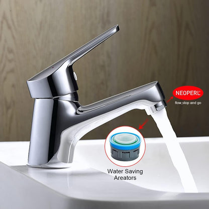 Ibergrif Chrome Basin Tap – Single Lever, Brass Construction, Easy Install