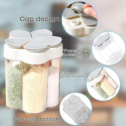 5-in-1 Camping Seasoning Dispenser - Portable Spice Container for Travel