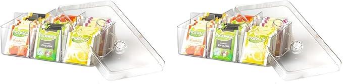 Mepal Stora Rectangular Tea Box 6 Compartments Transparent Dishwasher Safe - Gomix Brands Outlet