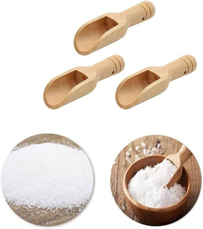Wooden Mini Scoop Set for Salt Sugar Coffee