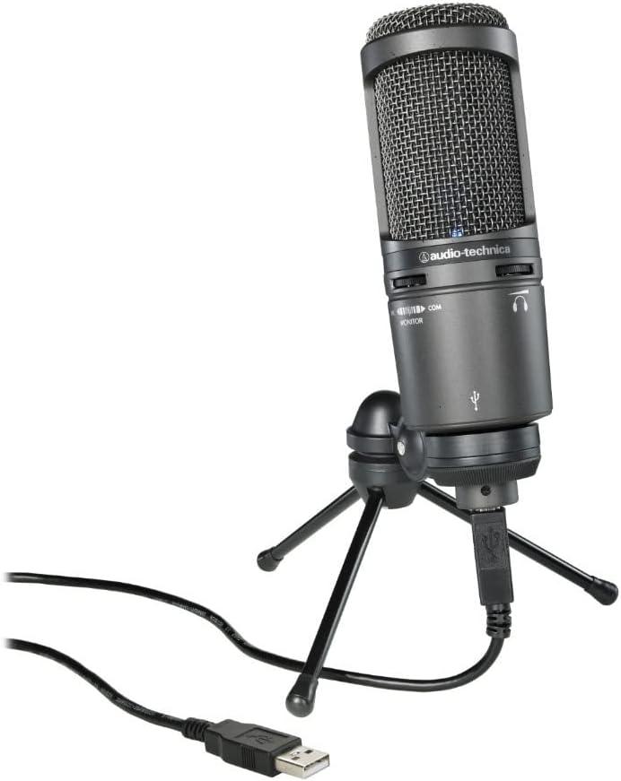 Audio-Technica AT2020USB+ Professional Cardioid USB Condenser Microphone - Black - Gomix Brands Outlet