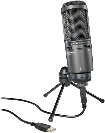 Audio-Technica AT2020USB+ Professional Cardioid USB Condenser Microphone - Black - Gomix Brands Outlet