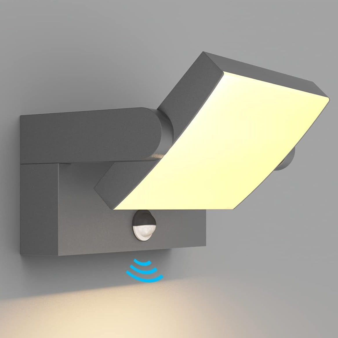 Klighten 24W Swiveling LED Wall Light with Motion Sensor