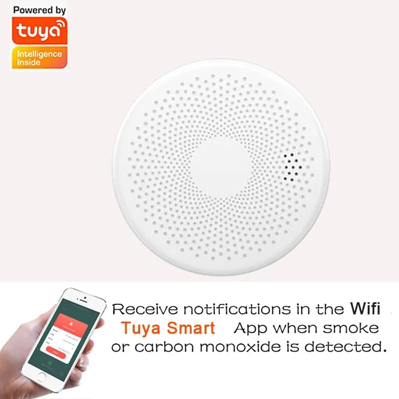 Digital Life WiFi Smoke and Carbon Monoxide Detector Sensor White