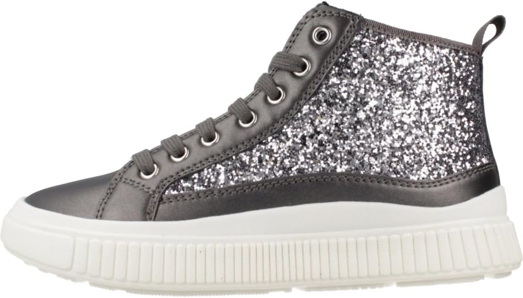 Geox Laquinny Girls Breathable Black Basketball Trainer Size 35 EU