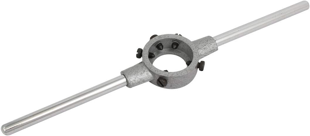 Aexit Adjustable M12-M16 Round Die Stock Holder with 12.2" Handle