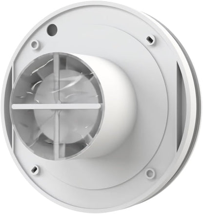 Plikc ARIO W Wi‑Fi Wall Exhaust Fan 90 mm Ø White