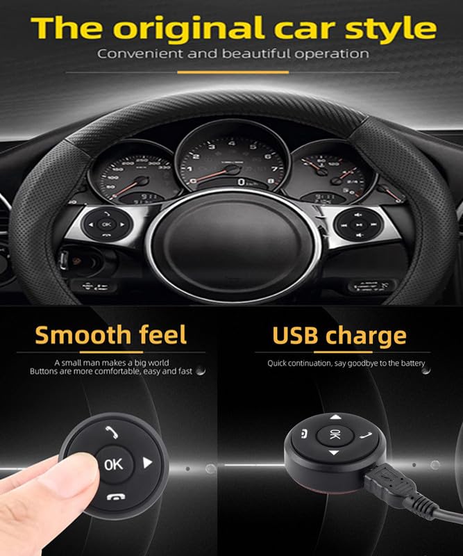 AYW 10-Button Wireless Steering Wheel Remote Control Black