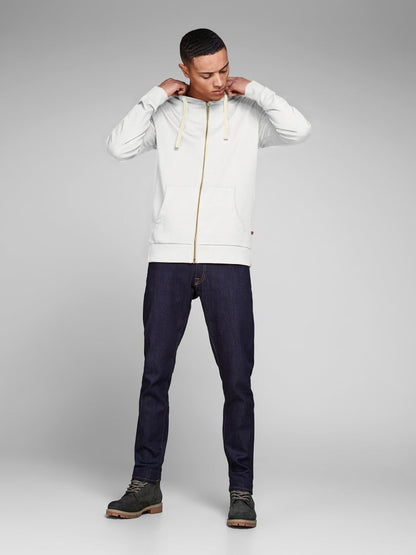 JACK & JONES Men's Zip Hooded Sweatshirt Soft Cotton Blend