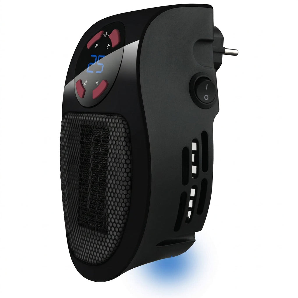 Taurus Tropicano Plug Heater Mini Ceramic Wall Heater 500W Black