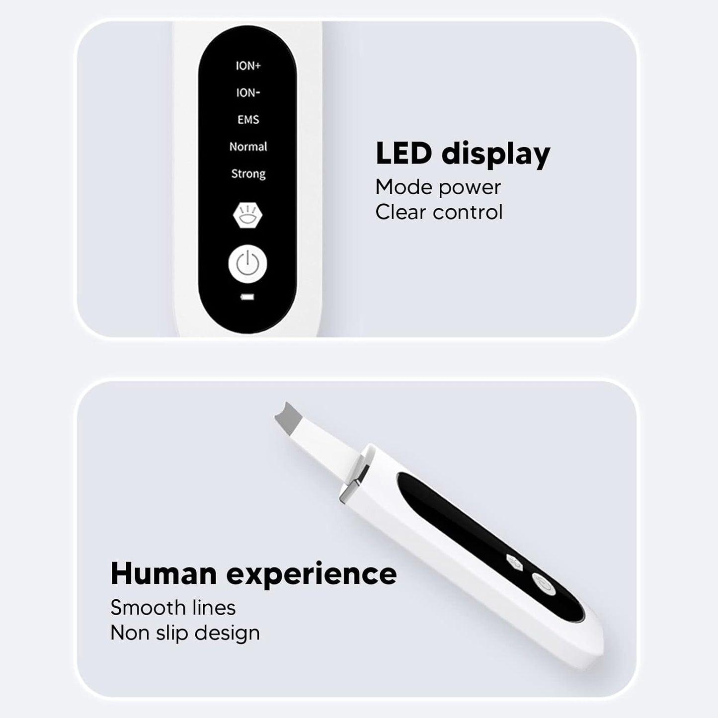 ZJchao Ultrasonic Facial Skin Scrubber Pen for Blackhead Removal