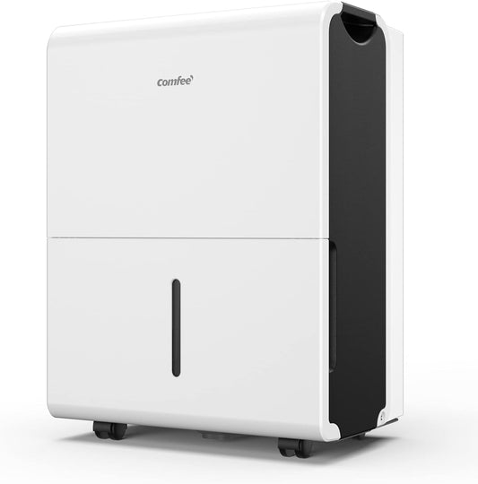 Comfee 30 Pint Dehumidifier for Large Rooms, Smart Dehumidification, 24-Hour Timer