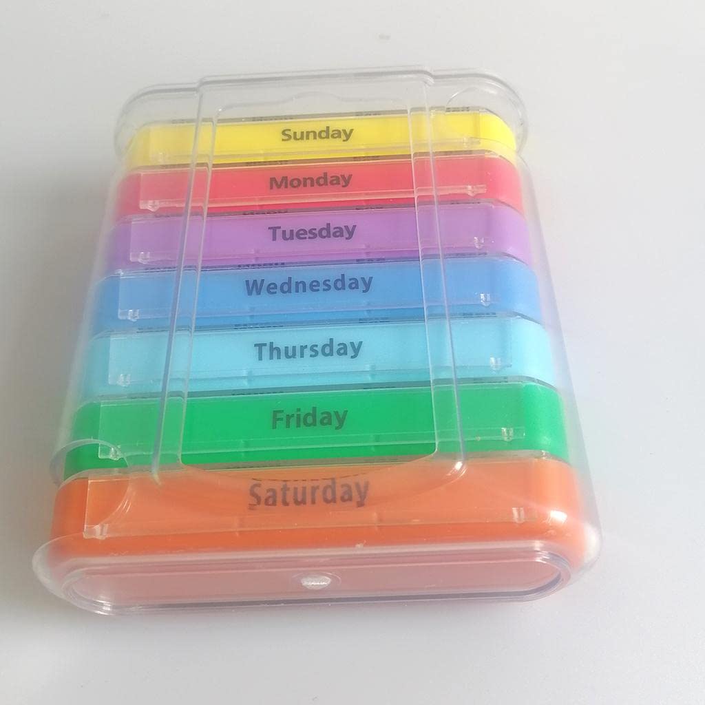 Enakshi 4‑Weekly Pill Organizer with 28 Color‑Coded Compartments – Travel‑Friendly