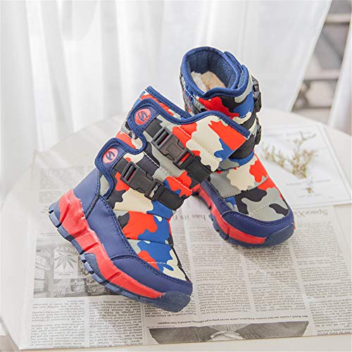 UBFEN Girls Winter Snow Boots: Warm, Waterproof, Slip-Resistant High-Top Shoes