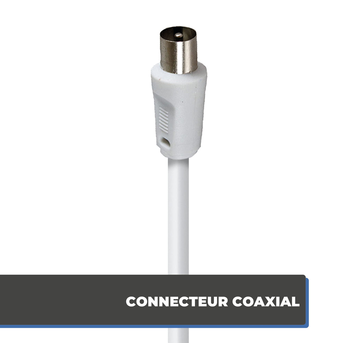 APM France 408025 RJ45 to Coaxial Cable 2m White
