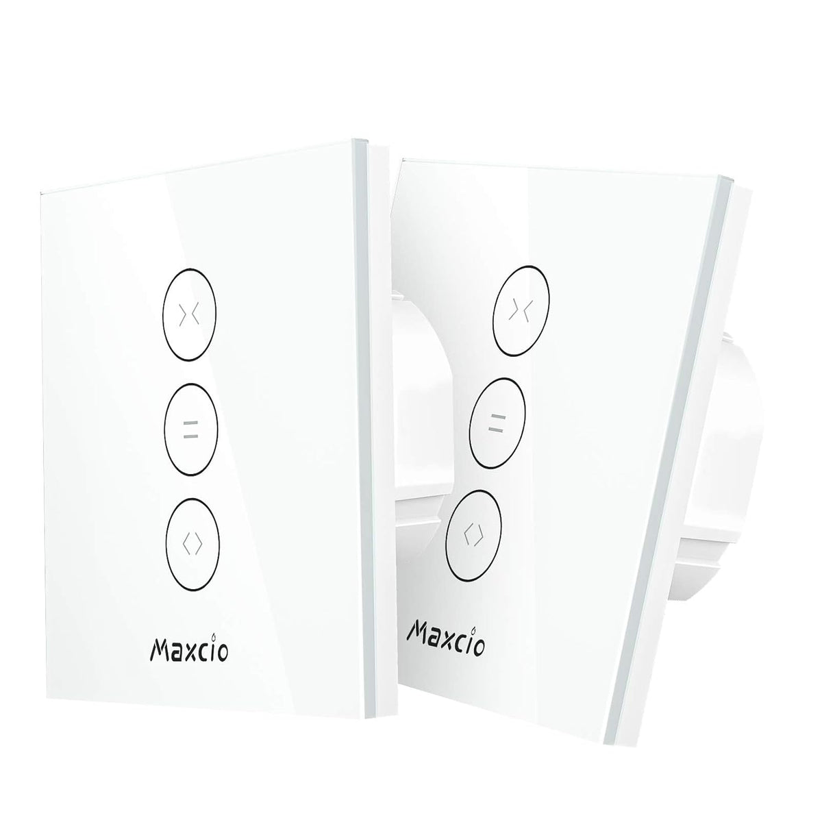 Maxcio WiFi Roller Shutter Switch, Roller Shutter Blinds WiFi Switch Compatible with Alexa and Google Home, Touch WiFi Switch, Timer and Share【Need a Neutral Line】 (2 Packs)