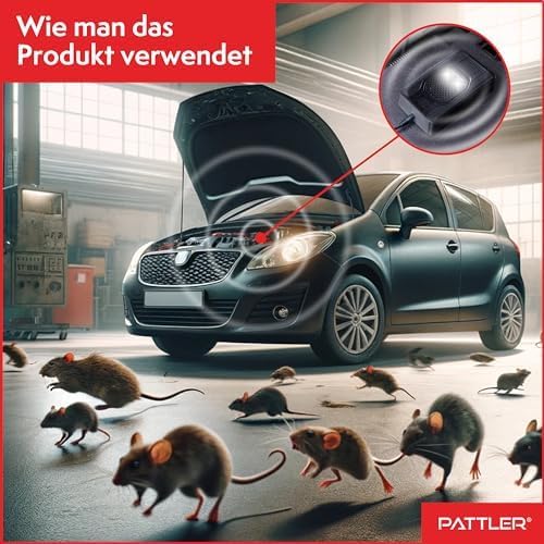 PATTLER® Ultrasonic Marten Repellent: Safe Car & Home Pest Control