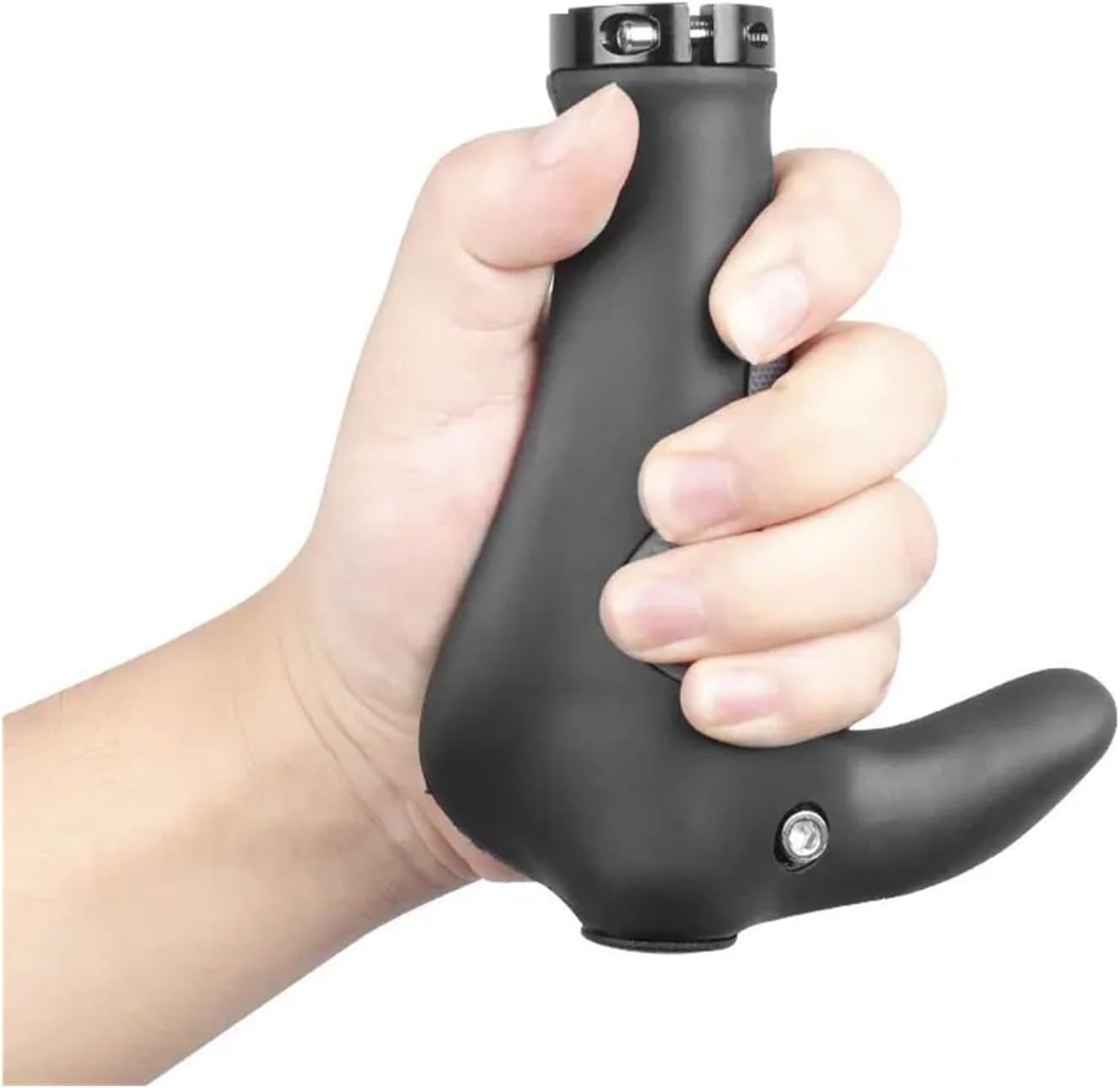 Comfy TPR Rubber Bicycle Grips with Shock‑Absorbing Hand Rest
