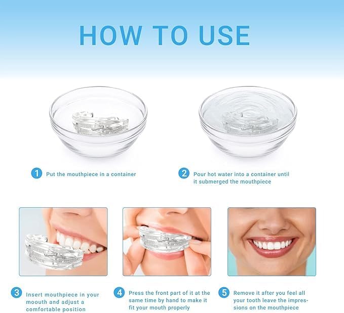 AILISK Pro Anti Snore Mouth Guard Custom-Fit Lightweight White