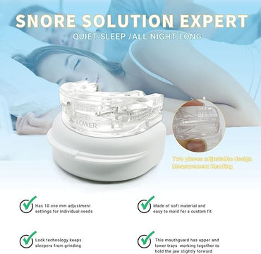 AILISK Pro Anti Snore Mouth Guard Custom-Fit Lightweight White