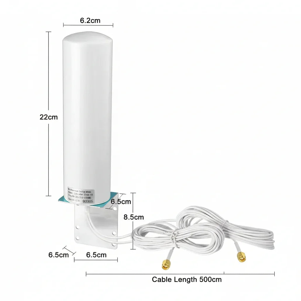 LTE 4G/5G MIMO Outdoor Antenna with White Amplifier for Fritzbox - Gomix Brands Outlet