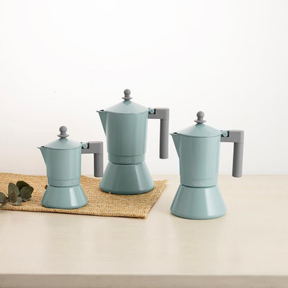 Quid Ozon Cast Aluminium Coffee Maker Green 3 Cups
