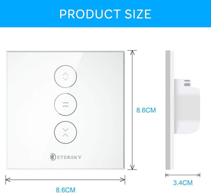 Etersky Curtain Switch Z Wi-Fi Roller Shutter Switch 2-Pack WF-CS01