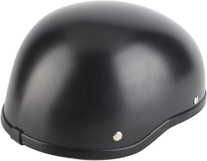 56-64cm Motorcycle Half Helmet FRP Matte Black Unisex Retro Open-Face