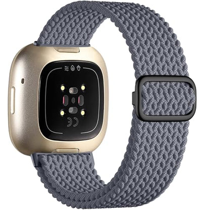 Maledan Braided Stretchy Band for Fitbit Versa 3 4 Sense 2